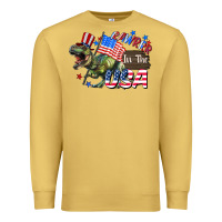 Antique Gold Rawrrr in the USA 4th of july Premium Sweatshirt - CowGirlArtShop