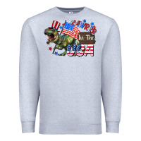 Heather Grey Rawrrr in the USA 4th of july Premium Sweatshirt - CowGirlArtShop