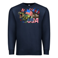 Navy Rawrrr in the USA 4th of july Premium Sweatshirt - CowGirlArtShop