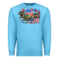 Ocean Blue Rawrrr in the USA 4th of july Premium Sweatshirt - CowGirlArtShop