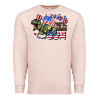 Pale Pink Rawrrr in the USA 4th of july Premium Sweatshirt - CowGirlArtShop