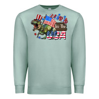 Seafoam Rawrrr in the USA 4th of july Premium Sweatshirt - CowGirlArtShop