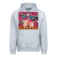 Heather Grey be mine valentine's day pigs Urban Hoodie - Jasminsmagicworld