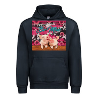 Navy be mine valentine's day pigs Urban Hoodie - Jasminsmagicworld