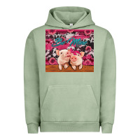 Pigment Oil Green be mine valentine's day pigs Urban Hoodie - Jasminsmagicworld