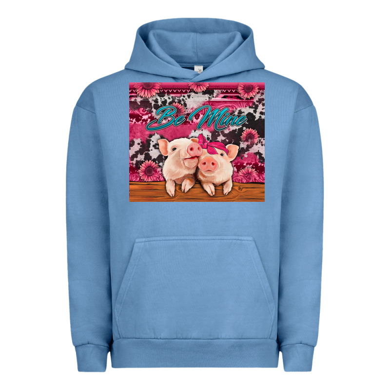 Be Mine Valentine's Day Pigs Urban Hoodie by Jasminsmagicworld | Teevron