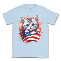 Dusty Blue cat6 Classic Tee - Unal Design