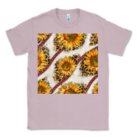 Lilac baseball sunflowers and leopard seamless pattern Classic Tee - BundleAndBundleShop