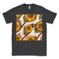 Smoke baseball sunflowers and leopard seamless pattern Classic Tee - BundleAndBundleShop