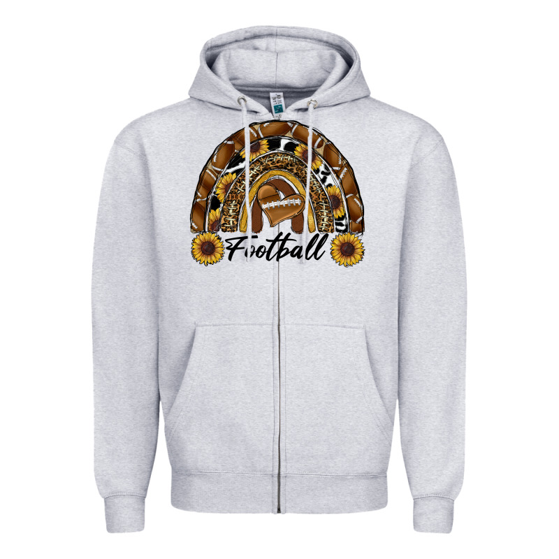 Football Rainbow Zipper Hoodie by RanaPortraitStore | Teevron