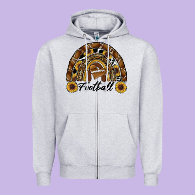 Zipper Hoodie football rainbow