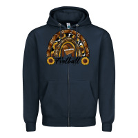 Navy football rainbow Zipper Hoodie - RanaPortraitStore