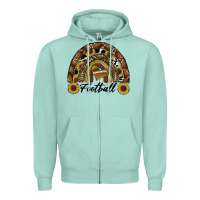 Seafoam football rainbow Zipper Hoodie - RanaPortraitStore