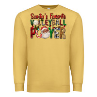 Antique Gold afro santa's favorite volleyball player for christ Premium Sweatshirt - FaDigitalArtStudio