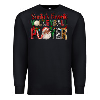 Black afro santa's favorite volleyball player for christ Premium Sweatshirt - FaDigitalArtStudio