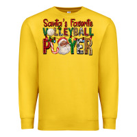 Lemon afro santa's favorite volleyball player for christ Premium Sweatshirt - FaDigitalArtStudio