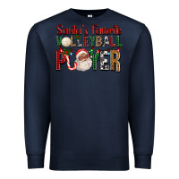 Navy afro santa's favorite volleyball player for christ Premium Sweatshirt - FaDigitalArtStudio