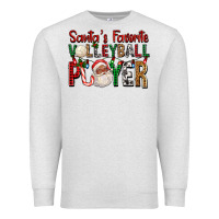 Oatmeal Heather afro santa's favorite volleyball player for christ Premium Sweatshirt - FaDigitalArtStudio