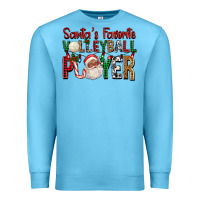 Ocean Blue afro santa's favorite volleyball player for christ Premium Sweatshirt - FaDigitalArtStudio