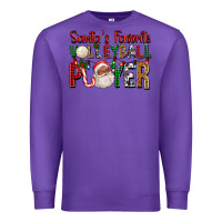 Purple afro santa's favorite volleyball player for christ Premium Sweatshirt - FaDigitalArtStudio