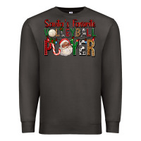 Smoke afro santa's favorite volleyball player for christ Premium Sweatshirt - FaDigitalArtStudio