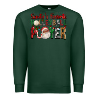 Sports Green afro santa's favorite volleyball player for christ Premium Sweatshirt - FaDigitalArtStudio