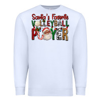 White afro santa's favorite volleyball player for christ Premium Sweatshirt - FaDigitalArtStudio