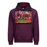 Mauve Wine be mine valentine's day cow Urban Hoodie - Jasminsmagicworld