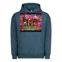 Pigment Midnight Navy be mine valentine's day cow Urban Hoodie - Jasminsmagicworld