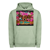 Pigment Oil Green be mine valentine's day cow Urban Hoodie - Jasminsmagicworld