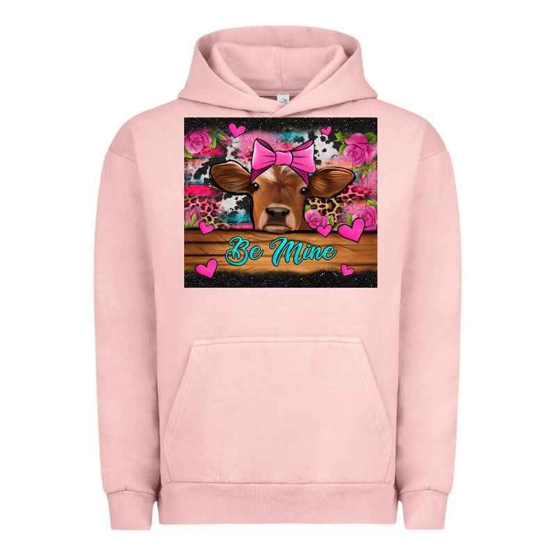Be Mine Valentine's Day Cow Urban Hoodie by Jasminsmagicworld | Teevron