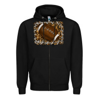 Black leopard american football backround Zipper Hoodie - RanaPortraitStore