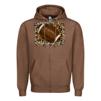 Chestnut leopard american football backround Zipper Hoodie - RanaPortraitStore
