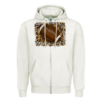 Oatmeal Heather leopard american football backround Zipper Hoodie - RanaPortraitStore