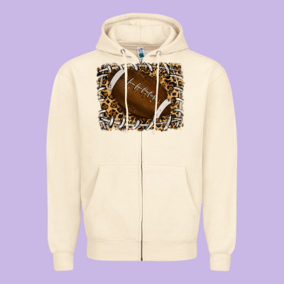 Zipper Hoodie leopard american football backround