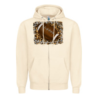 Sandshell leopard american football backround Zipper Hoodie - RanaPortraitStore