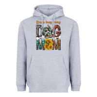 Heather Grey kinda busy being a dog mom Heavyweight Hoodie - texasbilliewilder