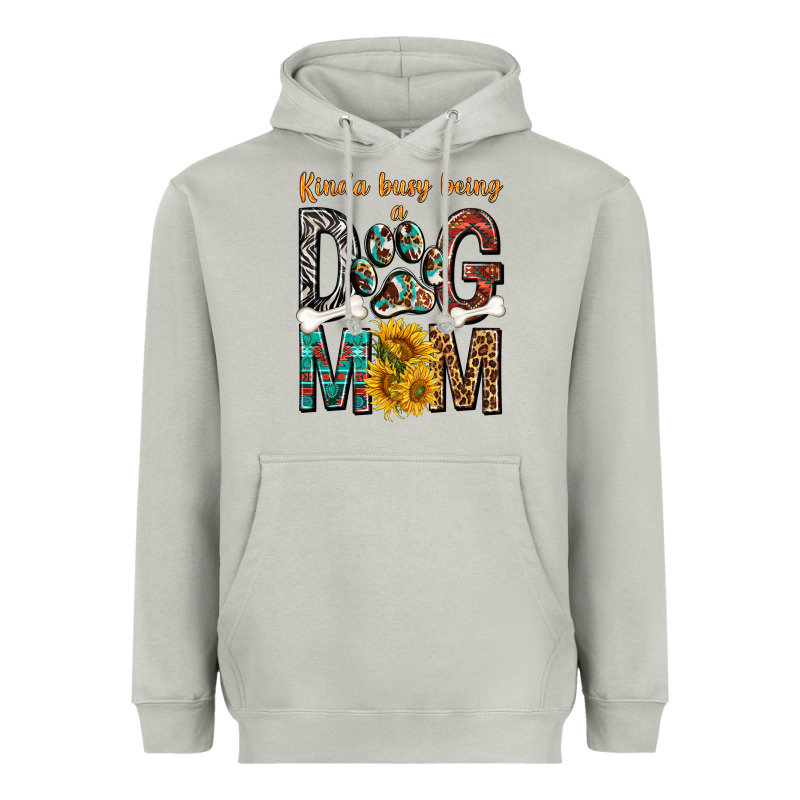 Kinda Busy Being A Dog Mom Heavyweight Hoodie by texasbilliewilder | Teevron