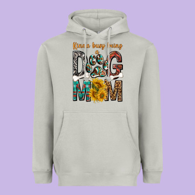 Kinda Busy Being A Dog Mom Heavyweight Hoodie Designed By Texasbilliewilder