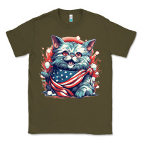 Army Green cat7 Classic Tee - Unal Design
