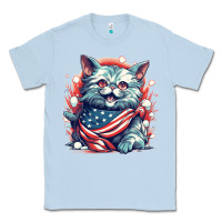 Dusty Blue cat7 Classic Tee - Unal Design
