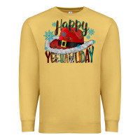Antique Gold happy yeehawliday Premium Sweatshirt - CowhideDigitalArt