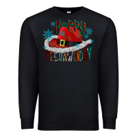 Black happy yeehawliday Premium Sweatshirt - CowhideDigitalArt