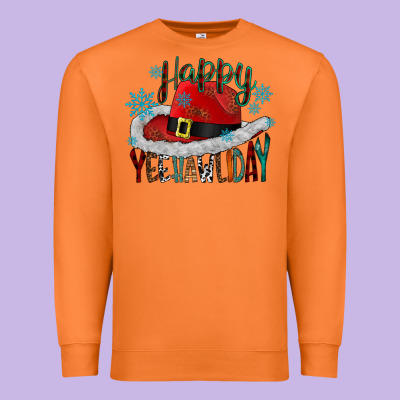 Happy Yeehawliday Premium Sweatshirt Designed By Cowhidedigitalart