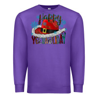 Purple happy yeehawliday Premium Sweatshirt - CowhideDigitalArt