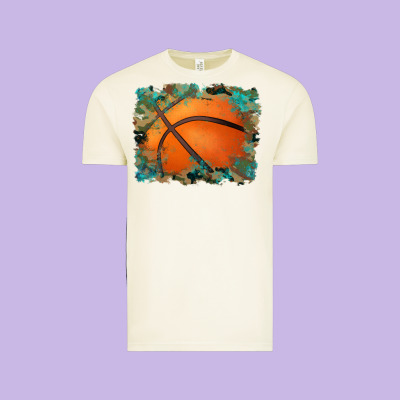 Sports Basketball Background Vintage Tee Designed By Artiststas