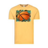 Vintage Mustard sports basketball background Vintage Tee - Artiststas