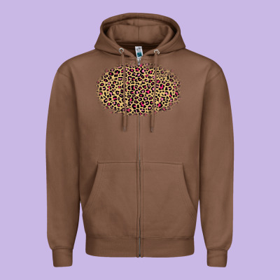 Zipper Hoodie leopard pattern