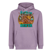 Lavender Highland Heifer Western Heavyweight Hoodie - RanaPortraitStore