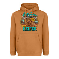 Meerkat Highland Heifer Western Heavyweight Hoodie - RanaPortraitStore
